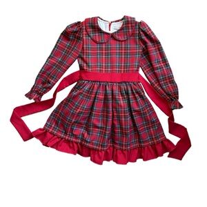 Plaid Red Kids Costume Dress